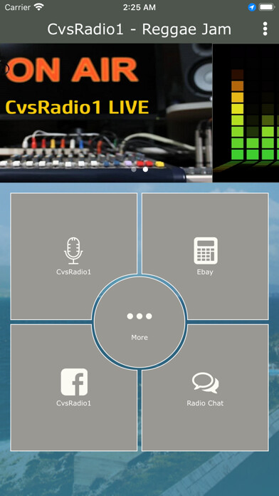 Emulate iPhone app CvsRadio1 Reggae Jam using MyAndroid