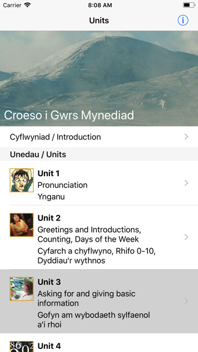 Emulate iPhone app Cwrs Mynediad using MyAndroid