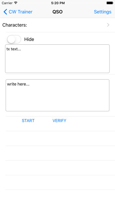 Emulate iPhone app CW Trainer using MyAndroid Emulate iPhone app CW Trainer using MyAndroid