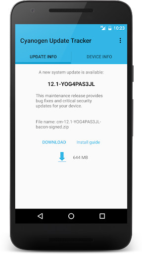 Run android online APK Cyanogen Update Tracker from MyAndroid or emulate Cyanogen Update Tracker using MyAndroid