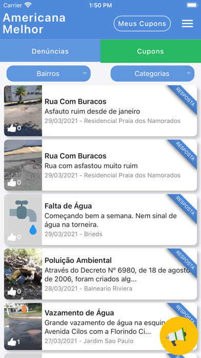 Emulate iPhone app Cyber Americana Melhor using MyAndroid