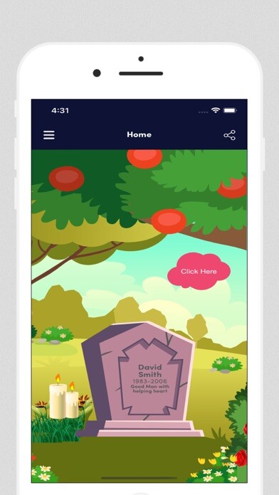 Emulate iPhone app Cyber Cemetery App using MyAndroid
