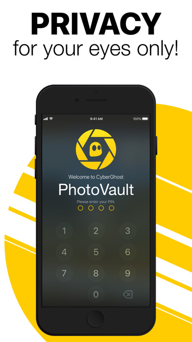 Emulate iPhone app CyberGhost Secret Photo Vault using MyAndroid