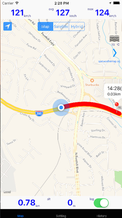 Emulate iPhone app Cycle GPS Logger using MyAndroid Emulate iPhone app Cycle GPS Logger using MyAndroid