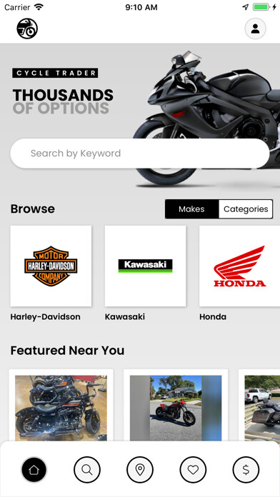 Emulate iPhone app CycleTrader: Shop Motorcycles using MyAndroid