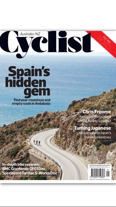 Emulate iPhone app Cyclist Australia Magazine using MyAndroid