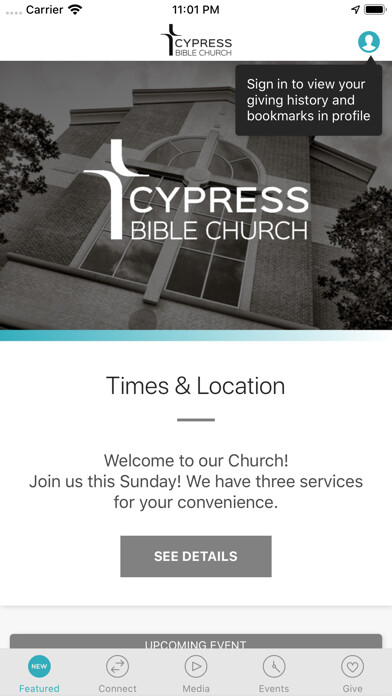 Emulate iPhone app Cypress Bible Church using MyAndroid Emulate iPhone app Cypress Bible Church using MyAndroid