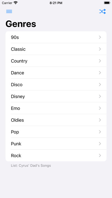 Emulate iPhone app CyrusLyrics using MyAndroid Emulate iPhone app CyrusLyrics using MyAndroid