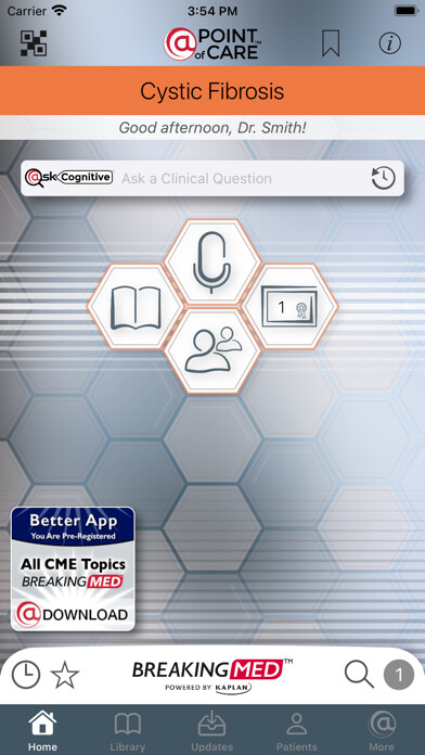 Emulate iPhone app Cystic Fibrosis @Point of Care using MyAndroid Emulate iPhone app Cystic Fibrosis @Point of Care using MyAndroid