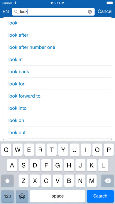 Emulate iPhone app Czech <> English Dictionary + Vocabulary trainer Free using MyAndroid