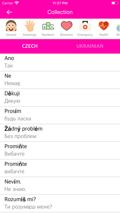 Emulate iPhone app Czech Ukrainian Dictionary using MyAndroid Emulate iPhone app Czech Ukrainian Dictionary using MyAndroid