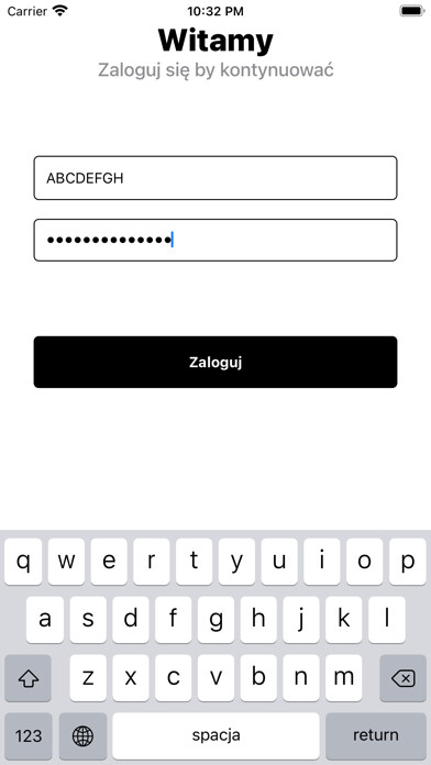 Emulate iPhone app Czujnik cieczy using MyAndroid