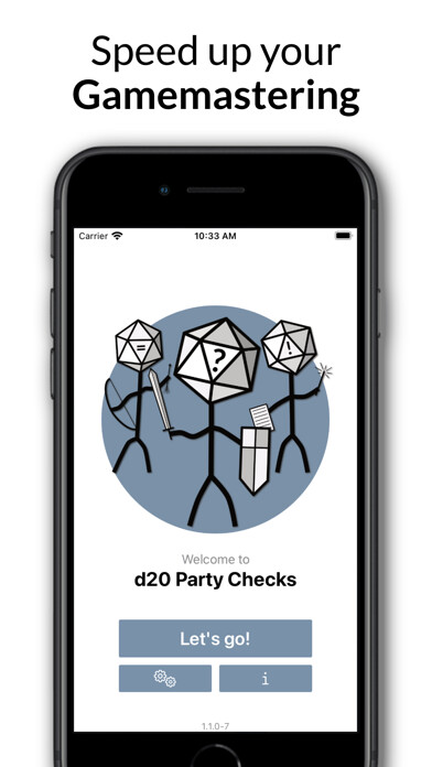 Emulate iPhone app d20 Party Checks using MyAndroid