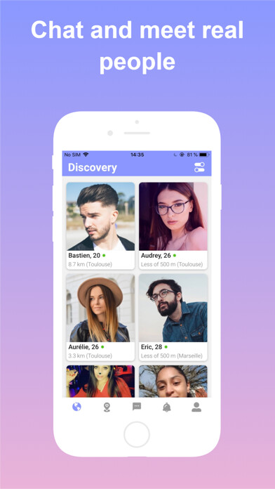 Emulate iPhone app Daate - Real dating using MyAndroid