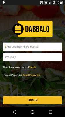 Emulate Android APK Dabbalo order breakfast meal Emulate Android APK Dabbalo order breakfast meal