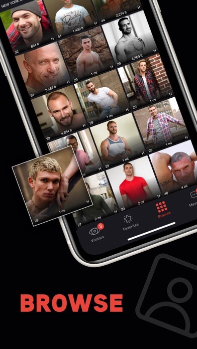 Emulate iPhone app Daddyhunt: Fun Gay Dating using MyAndroid