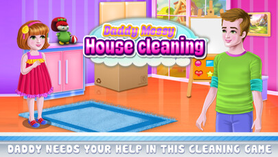 Emulate iPhone app Daddy Messy House Cleaning using MyAndroid