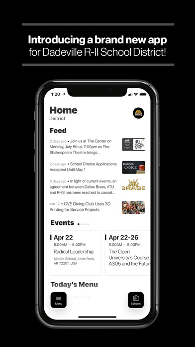 Emulate iPhone app Dadeville School District using MyAndroid