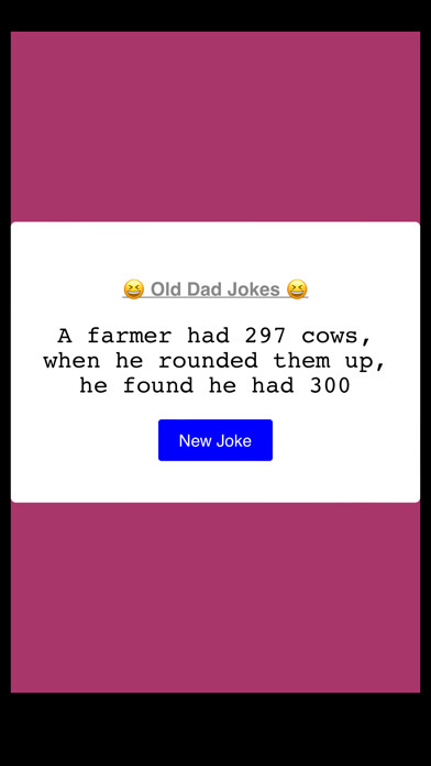 Emulate iPhone app Dad Jokes Unlimited using MyAndroid