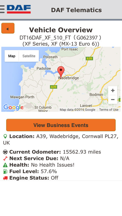 Emulate iPhone app DAF Telematics Management using MyAndroid Emulate iPhone app DAF Telematics Management using MyAndroid