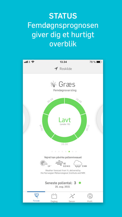 Emulate iPhone app Dagens Pollental using MyAndroid