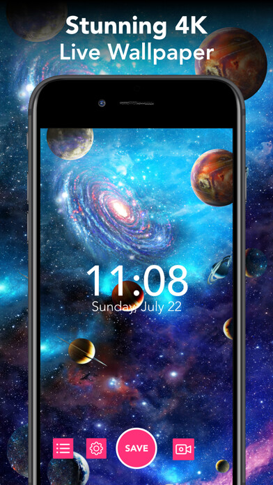 Emulate iPhone app Daily 4K Live Wallpaper Maker using MyAndroid