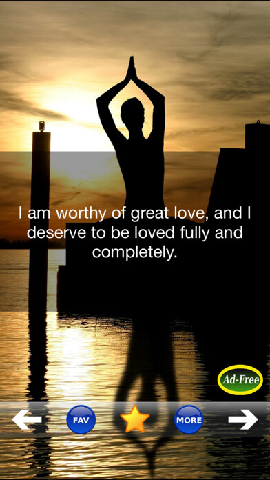 Emulate iPhone app Daily Affirmations! Self Confidence Improvement and Unique Positive Thinking Companion FREE! using MyAndroid