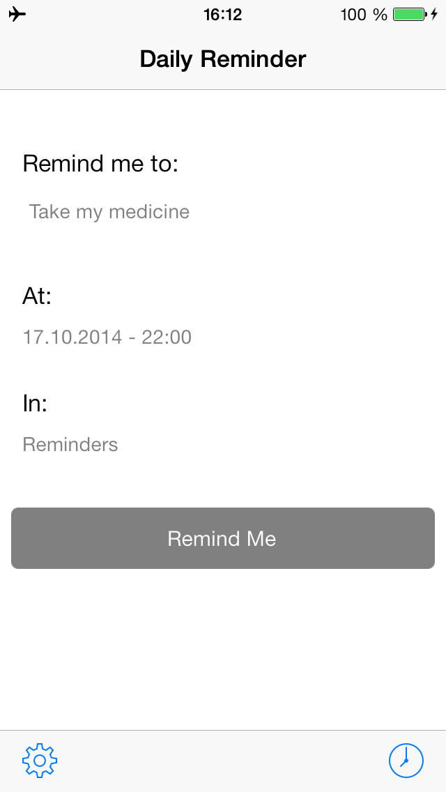 Emulate iPhone app Daily Alarm using MyAndroid Emulate iPhone app Daily Alarm using MyAndroid