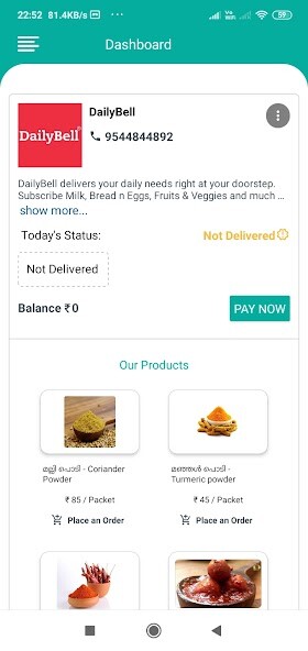 Run android online APK DailyBell - Fresh Milk, Grocery Meet from MyAndroid or emulate DailyBell - Fresh Milk, Grocery Meet using MyAndroid Run android online APK DailyBell - Fresh Milk, Grocery Meet from MyAndroid or emulate DailyBell - Fresh Milk, Grocery Meet using MyAndroid
