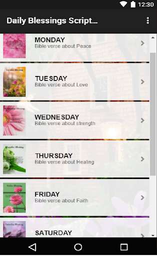 Run android online APK Daily Blessings Scripture Monday to Sunday from MyAndroid or emulate Daily Blessings Scripture Monday to Sunday using MyAndroid