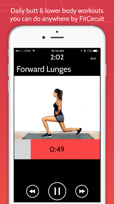 Emulate iPhone app Daily Butt & Leg Workouts by FitCircuit using MyAndroid Emulate iPhone app Daily Butt & Leg Workouts by FitCircuit using MyAndroid