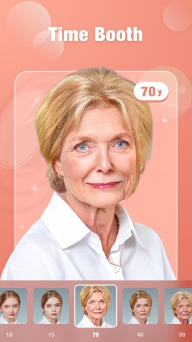 Emulate iPhone app DailyCam - Face Aging Editor using MyAndroid