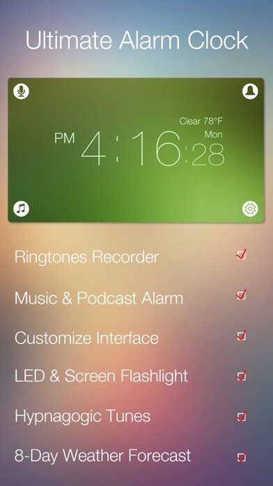 Emulate iPhone app Daily Clock using MyAndroid
