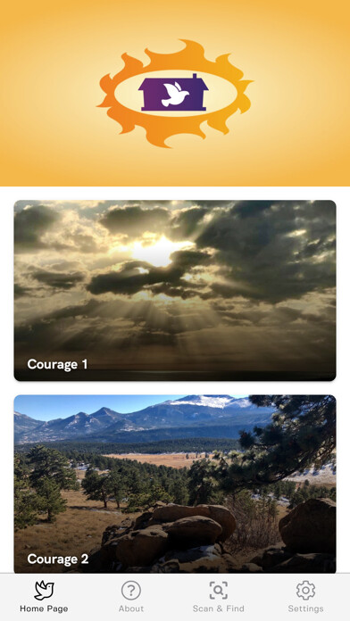 Emulate iPhone app Daily Devotional on Courage using MyAndroid