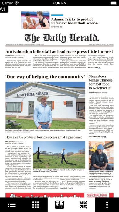Emulate iPhone app Daily Herald eNewspaper using MyAndroid
