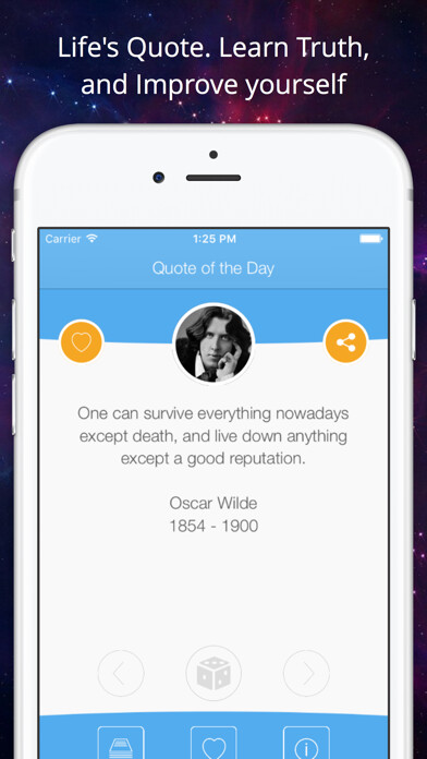 Emulate iPhone app Daily Inspirational Quotes - Positive Affirmations using MyAndroid