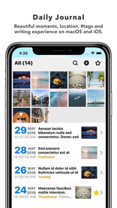 Emulate iPhone app Daily Journal - Pocket Edition using MyAndroid