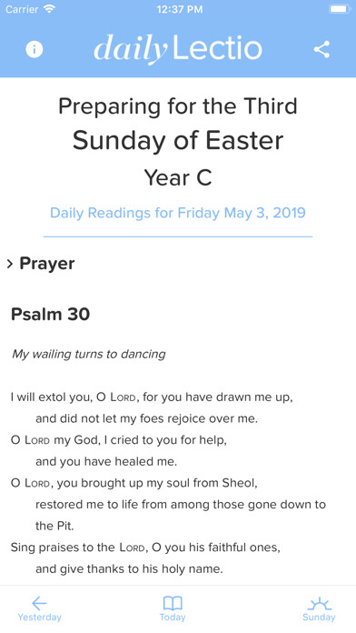 Emulate iPhone app DailyLectio using MyAndroid