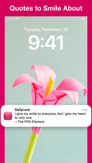 Emulate iPhone app Daily Love Quotes - DailyLove using MyAndroid