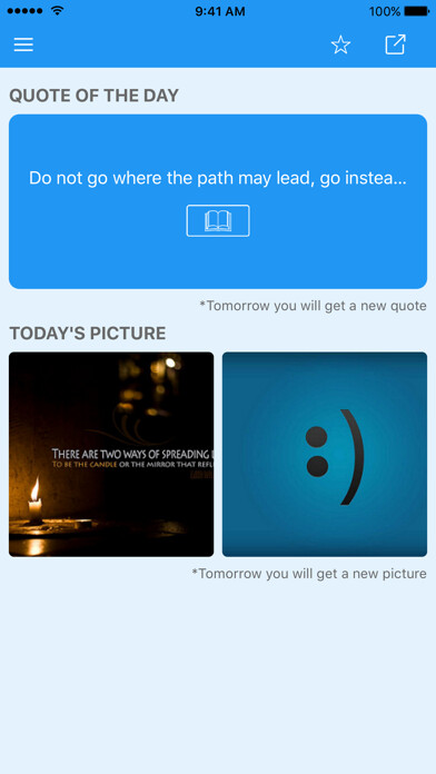 Emulate iPhone app Daily Motivational Quotes : Motivation for life using MyAndroid