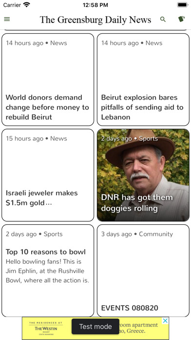 Emulate iPhone app Daily News- Greensburg, IN using MyAndroid Emulate iPhone app Daily News- Greensburg, IN using MyAndroid