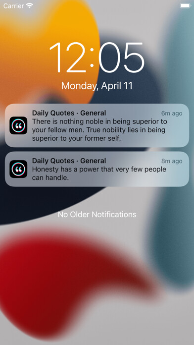 Emulate iPhone app Daily Quotes - Resonate text using MyAndroid Emulate iPhone app Daily Quotes - Resonate text using MyAndroid