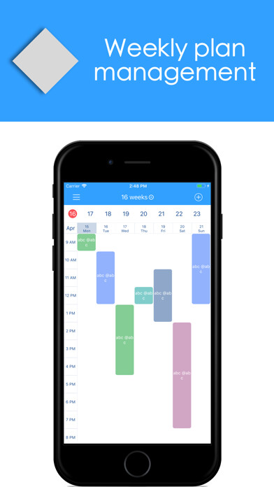 Emulate iPhone app Daily schedule tracker using MyAndroid