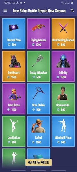Run android online APK Daily Skins Battle Royale from MyAndroid or emulate Daily Skins Battle Royale using MyAndroid