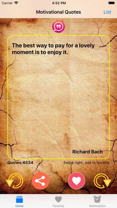 Emulate iPhone app Daily Success Quotes using MyAndroid