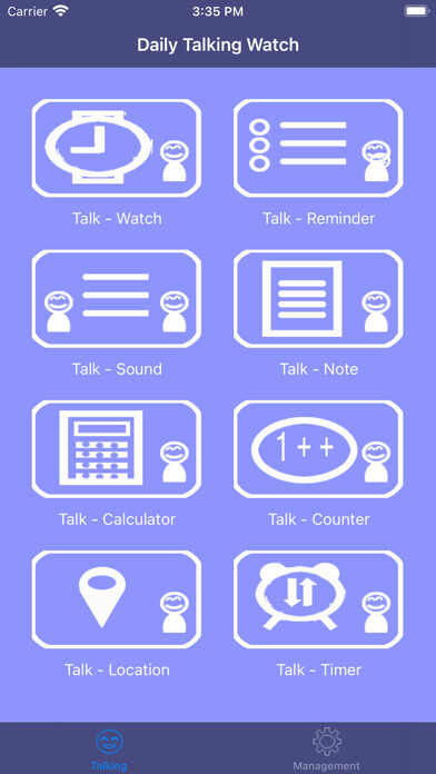 Emulate iPhone app Daily Talking Watch Pro using MyAndroid