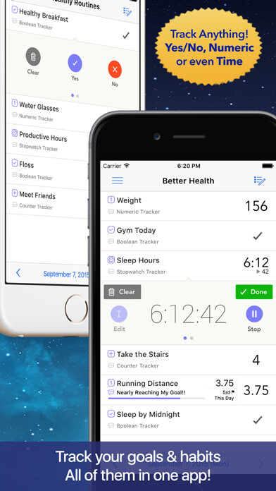 Emulate iPhone app Daily Tracker - Habits & Goals using MyAndroid