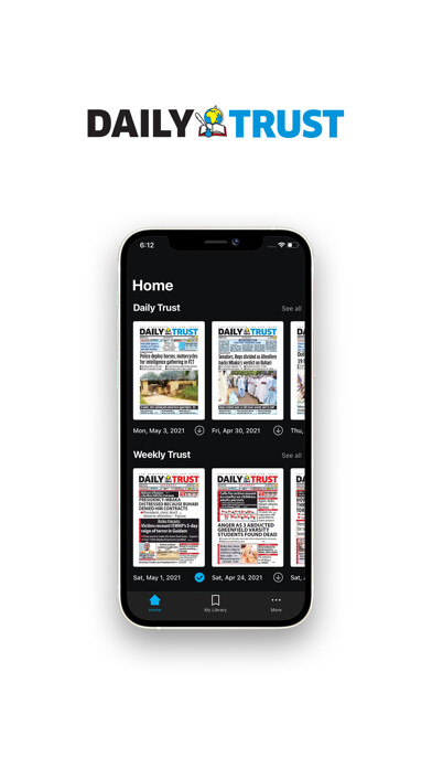 Emulate iPhone app DailyTrust ePaper using MyAndroid Emulate iPhone app DailyTrust ePaper using MyAndroid