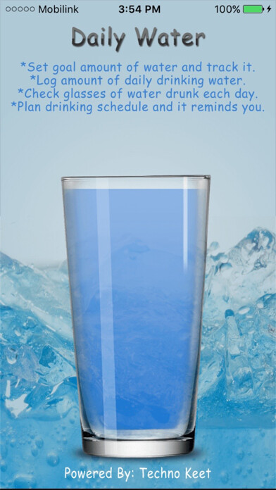 Emulate iPhone app Daily Water Alert using MyAndroid