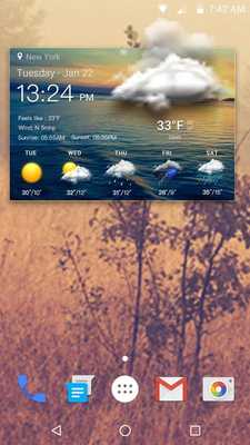 Emulate Android APK Daily weather forecast widget Emulate Android APK Daily weather forecast widget